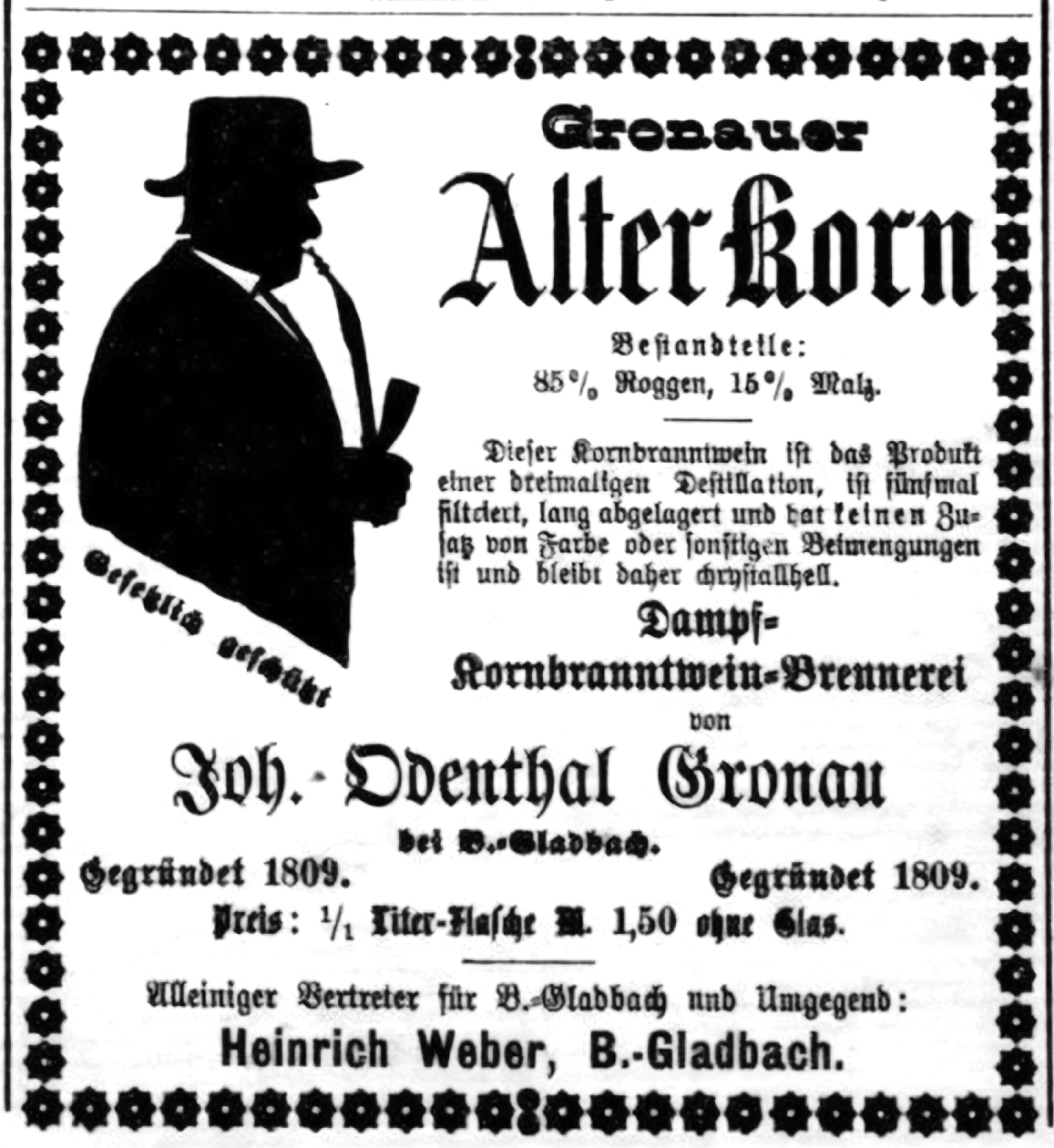 Anzeige Gronauer Alter Korn von 1902
