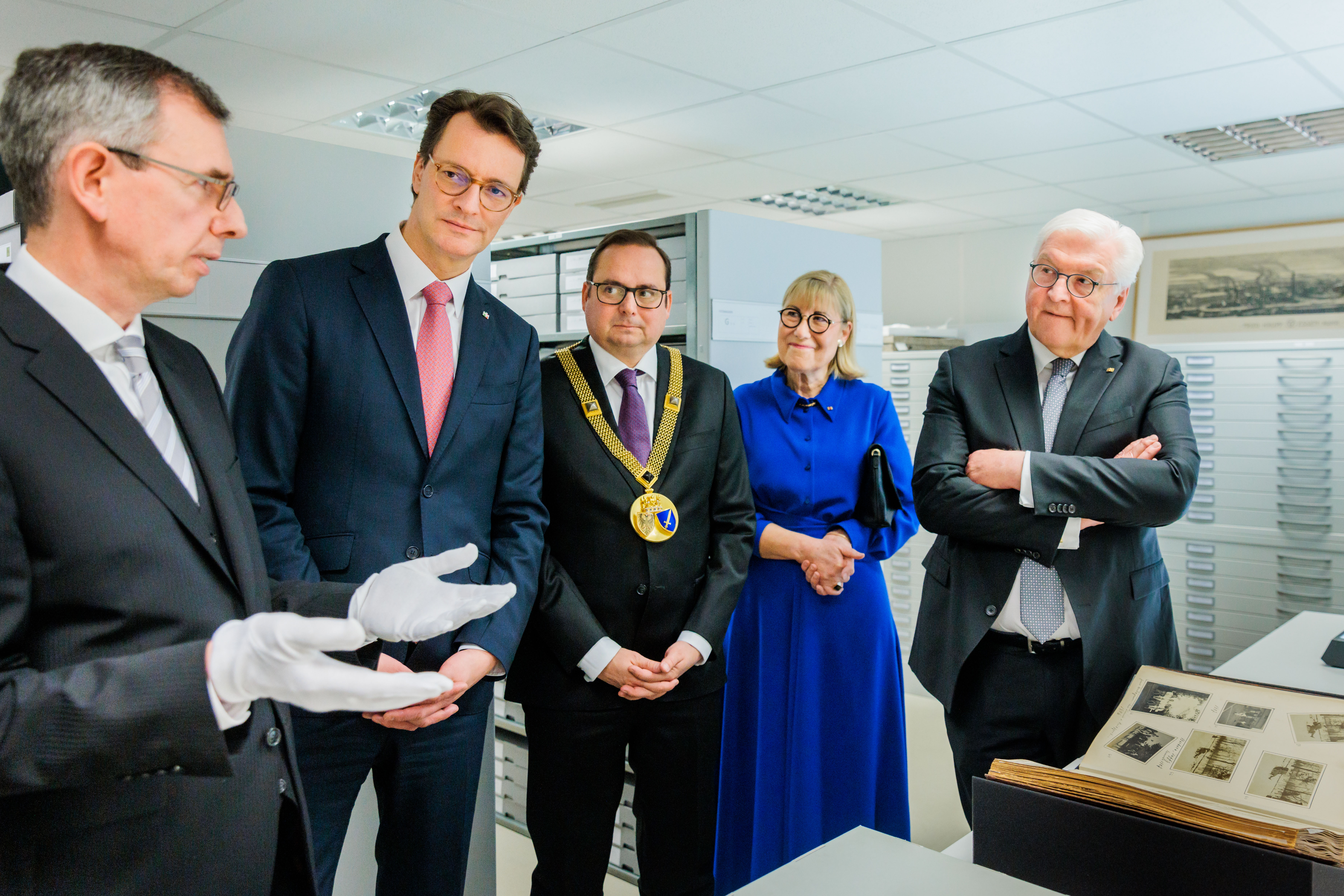 Bundespräsident Steinmeier im Historischen Archiv Krupp, 2023