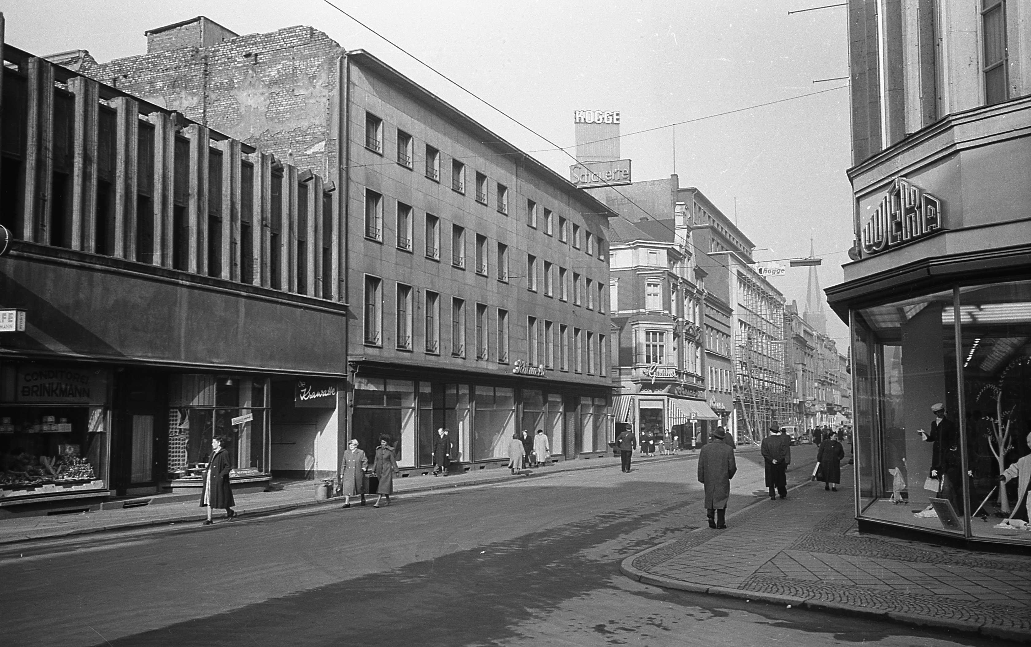 Blick in die Bahnhofstraße, 1950er Jahre