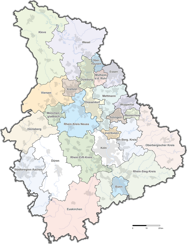 Karte des Rheinlands