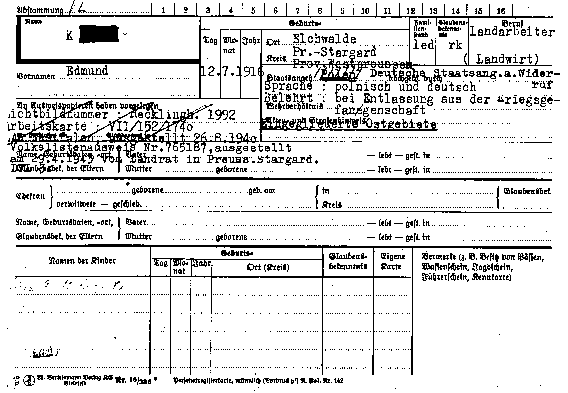 Verfügung des Amtsbürgermeisters vom 03.08.1941 über die Zuweisung zu einer neuen Arbeitsstelle