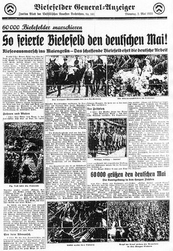 Westfälische Neueste Nachrichten vom 2. Mai 1933