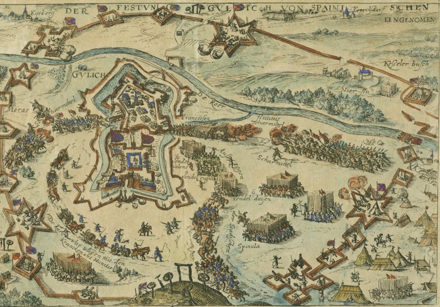 Die Festung Jülich während der Belagerung 1622