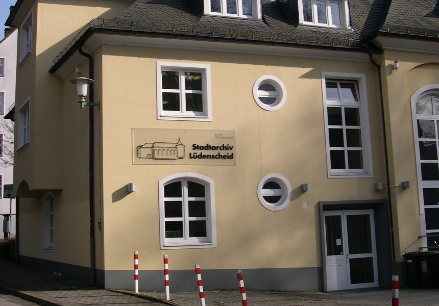 Eingangsbereich des Stadtarchivs Lüdenscheid