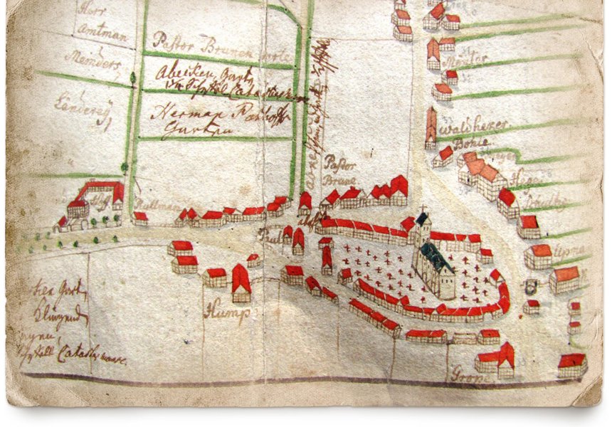 Halles erster Stadtplan entstand 1784 - Signatur K 49