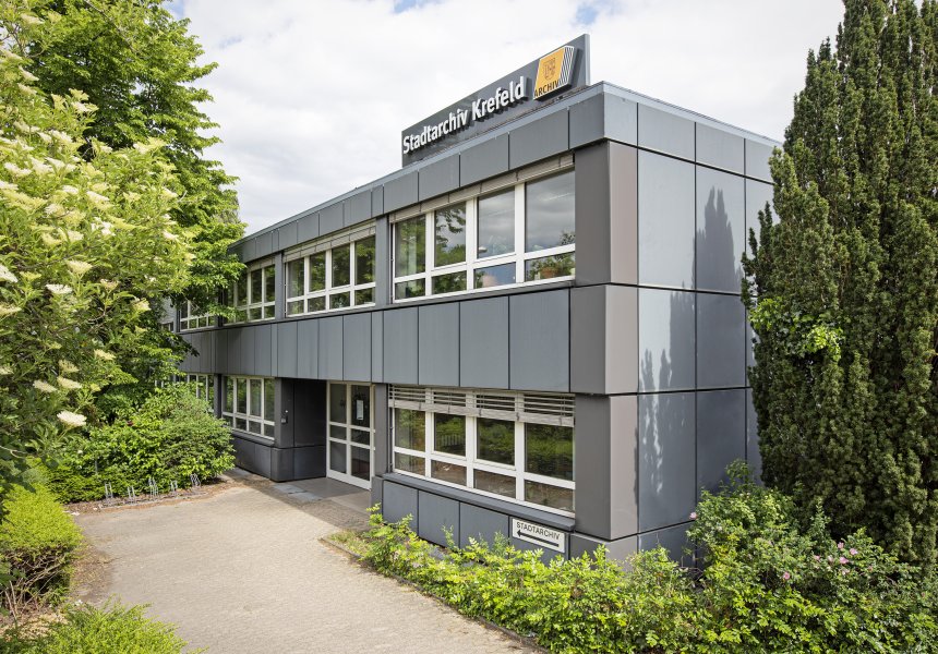 Das Gebäude des Stadtarchivs Krefeld