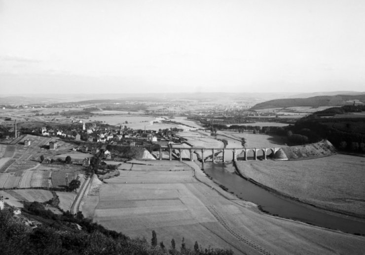Herdecke mit Ruhrtal und Ruhr-Viadukt 1901; Slg. Breucking/LWL-Medienzentrum für Westfalen