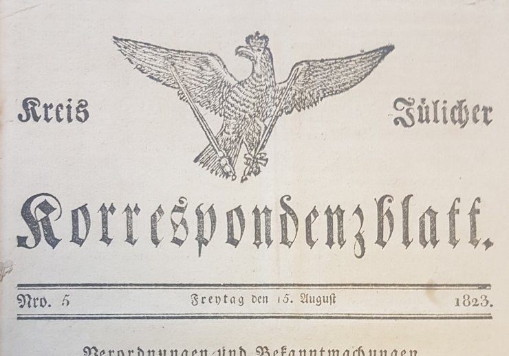 Kreis Jülicher Korrespondenzblatt 1823