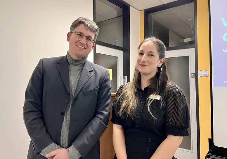 Dr. Gregor Patt (Referent) und Dr. Carla Lessing (Teamleitung LVR-Archiv)