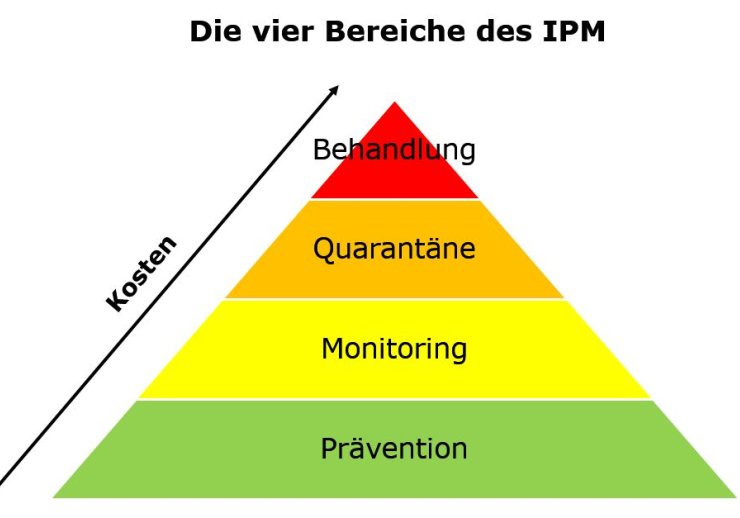 Pyramide zur Veranschaulichung von IPM Prioritäten