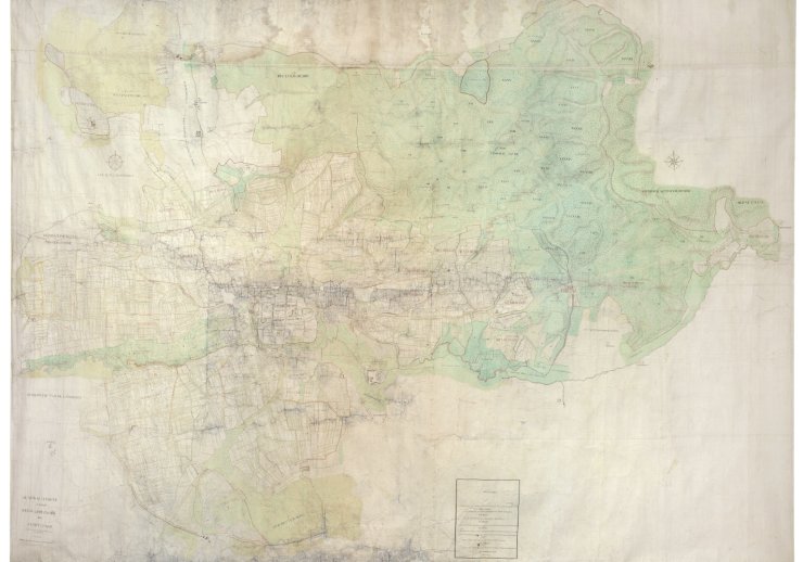 Generalkarte der Lemgoer Feld- und Holzmark nach der Merkelschen Vermessung, 1800 (Stadtarchiv Lemgo A 347)