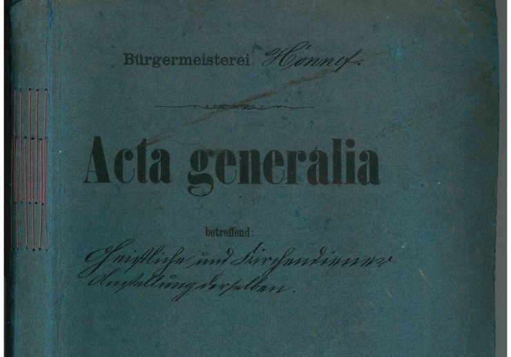 Acta generalia der Bürgermeisterei Honnef