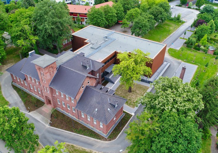 Archivgebäude Niederbergheimer Straße in Soest aus der Luft