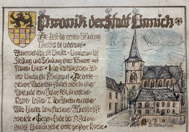 Handschriftliche Chronik der Stadt Linnich