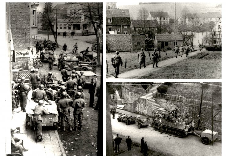 Einmarsch und Besetzung durch amerikanische Truppen in Immekeppel, 1945, Fotograf: Albert Günther