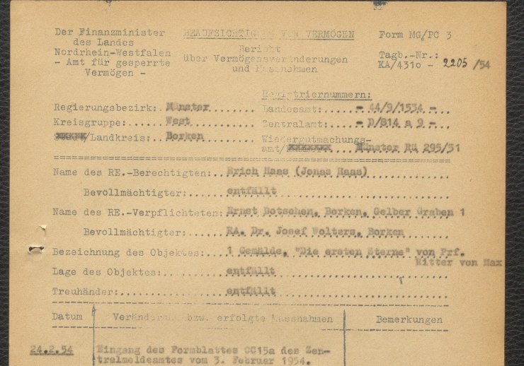 Bericht über Vermögensveränderungen und Maßnahmen