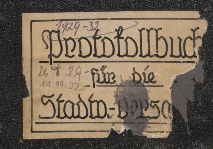 Protokollbuch der Paderborner Stadtverorndetenversammlung 1929-1932