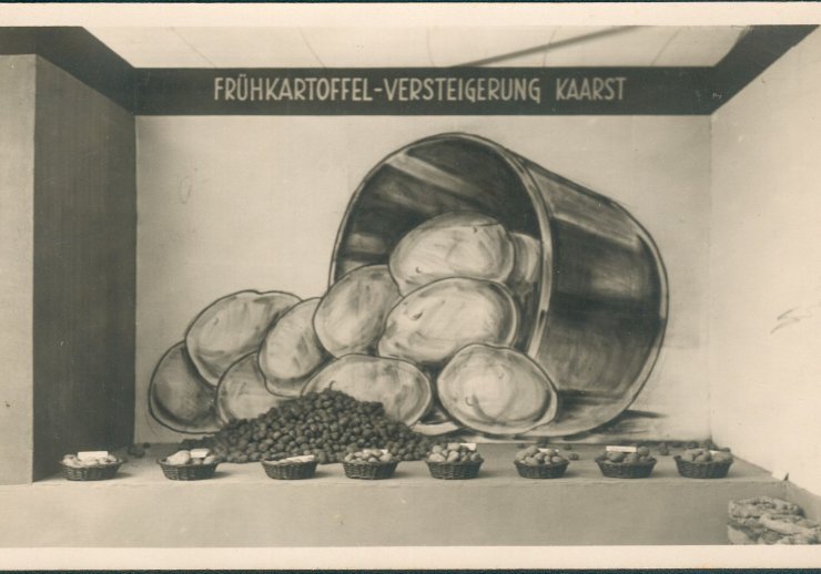 Werbeplakat Kartoffelversteigerung von Anna Leuer-Zippelius, zwischen 1920-1930